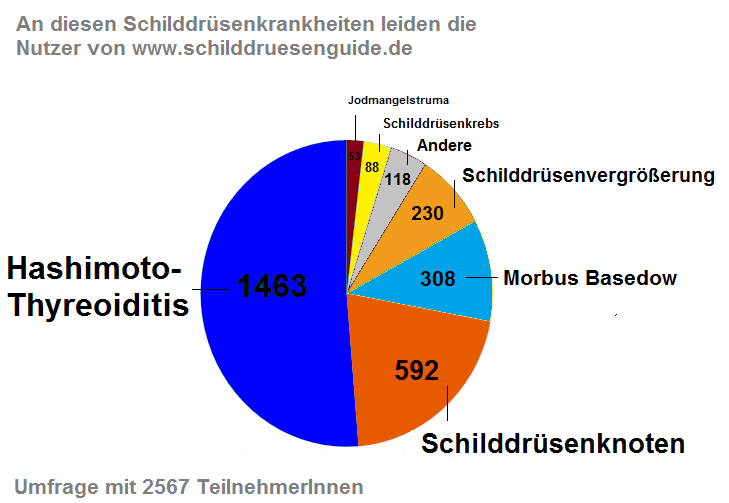 Tortendiagramm Schilddrüsenkrankheiten